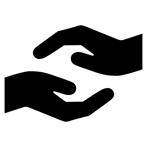 Cartoon hands hovering over one another